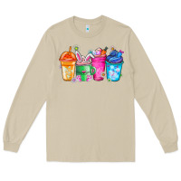 Mushroom Easter Coffee Long Sleeve Tee - CowhideDigitalArt