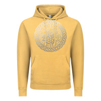 Vintage Mustard ireland celtic knotwork design ornament wolf original celtic pullover Vintage Hoodie - linhVisuals