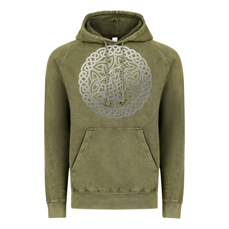 Ireland Celtic Knotwork Design Ornament Wolf Original Celtic Pullover Vintage Hoodie by linhVisuals | Teevron