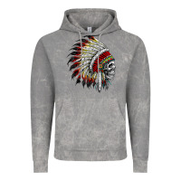 Cloud Rock native american indian chief skull motorcycle headdress  t shirt Vintage Hoodie - linhVisuals