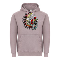 Vintage Zinc native american indian chief skull motorcycle headdress  t shirt Vintage Hoodie - linhVisuals