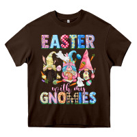 Chocolate Brown Easter with my gnomies  Easter Day Heavy Core Tee - CowGirlArtShop