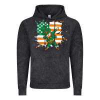 Vintage Black dabbing leprechaun irish american flag Vintage Hoodie - linhVisuals