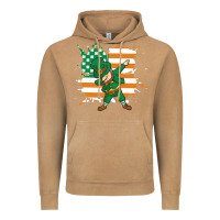 Vintage Camel dabbing leprechaun irish american flag Vintage Hoodie - linhVisuals