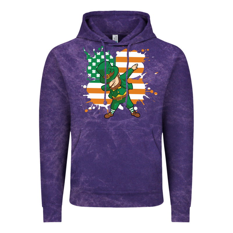 Dabbing Leprechaun Irish American Flag Vintage Hoodie by linhVisuals | Teevron