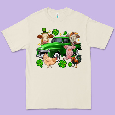St. Patrick's Farm Animal Truck Premium Tee Designed By Oliviacreatesart