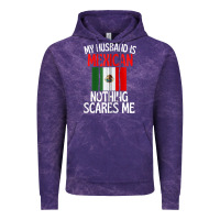 Cloud Purple my husband is mexican nothing scares me funny husband zip hoodie Vintage Hoodie - linhVisuals