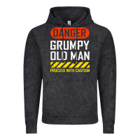 Vintage Black funny danger grumpy old man sarcastic saying, retirement t shirt Vintage Hoodie - linhVisuals