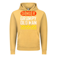 Vintage Mustard funny danger grumpy old man sarcastic saying, retirement t shirt Vintage Hoodie - linhVisuals