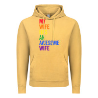 Vintage Mustard my wife has an awesome wife funny lesbian wedding gift t shirt Vintage Hoodie - linhVisuals