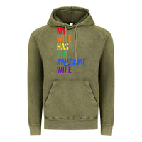 Vintage Olive my wife has an awesome wife funny lesbian wedding gift t shirt Vintage Hoodie - linhVisuals