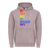 Vintage Zinc my wife has an awesome wife funny lesbian wedding gift t shirt Vintage Hoodie - linhVisuals