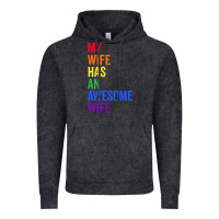 Vintage Black my wife has an awesome wife funny lesbian wedding gift t shirt Vintage Hoodie - linhVisuals
