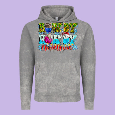 Rowdy Howdy Christmas Vintage Hoodie Designed By Cowhidedigitalart