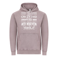 Vintage Zinc i am a lucky daughter i have a crazy dad grumpy old man t shirt Vintage Hoodie - linhVisuals