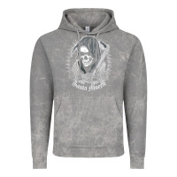 Cloud Rock santa muerte female deity mexican satanic dead sugar skull tank top Vintage Hoodie - linhVisuals