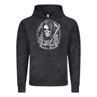 Vintage Black santa muerte female deity mexican satanic dead sugar skull tank top Vintage Hoodie - linhVisuals