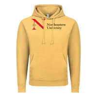 Vintage Mustard The the northeastern Vintage Hoodie - linhVisuals