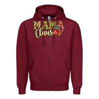 Burgundy mama claus Zipper Hoodie - JahusDesignShop