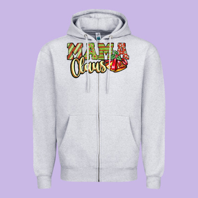 Mama Claus Zipper Hoodie Designed By Jahusdesignshop