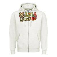 Oatmeal Heather mama claus Zipper Hoodie - JahusDesignShop