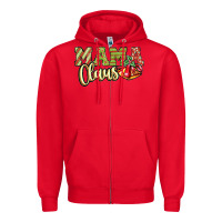 Red mama claus Zipper Hoodie - JahusDesignShop