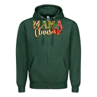 Sports Green mama claus Zipper Hoodie - JahusDesignShop