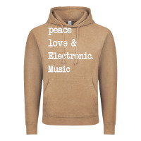 Vintage Coffee peace love & electronic music  edm techno t shirt Vintage Hoodie - linhVisuals