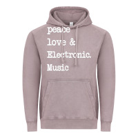 Vintage Zinc peace love & electronic music  edm techno t shirt Vintage Hoodie - linhVisuals