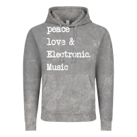 Cloud Rock peace love & electronic music  edm techno t shirt Vintage Hoodie - linhVisuals