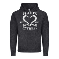 Vintage Black plato retreat club vintage retro nyc t shirt Vintage Hoodie - linhVisuals