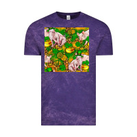 Cloud Purple St patricks  day pig with candy and pot of gold  seamless pattern Vintage Tee - FaDigitalArtStudio