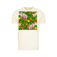 Vintage Arctic St patricks  day pig with candy and pot of gold  seamless pattern Vintage Tee - FaDigitalArtStudio