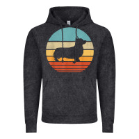 Vintage Black corgi retro vintage 60s 70s sunset dog lovers men women t shirt Vintage Hoodie - linhVisuals