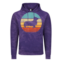 Cloud Purple corgi retro vintage 60s 70s sunset dog lovers men women t shirt Vintage Hoodie - linhVisuals