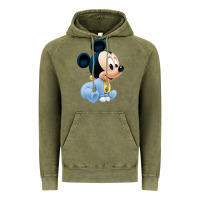 Vintage Olive baby micke  mouse Vintage Hoodie - linhVisuals