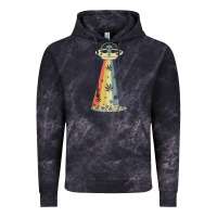 Cloud Black vintage alien weed pot leaf ufo abduction marijuana cannabis t shirt Vintage Hoodie - linhVisuals