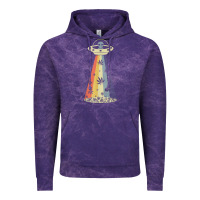 Cloud Purple vintage alien weed pot leaf ufo abduction marijuana cannabis t shirt Vintage Hoodie - linhVisuals