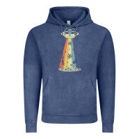 Vintage Alien Weed Pot Leaf Ufo Abduction Marijuana Cannabis T Shirt Vintage Hoodie | Teevron