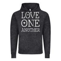 Vintage Black love one another jesus quote christian t shirt Vintage Hoodie - linhVisuals