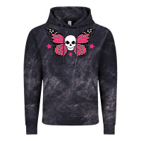Cloud Black butterfly skull Vintage Hoodie - linhVisuals