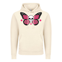 Vintage Artic butterfly skull Vintage Hoodie - linhVisuals