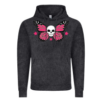 Vintage Black butterfly skull Vintage Hoodie - linhVisuals