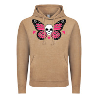 Vintage Coffee butterfly skull Vintage Hoodie - linhVisuals