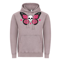 Vintage Zinc butterfly skull Vintage Hoodie - linhVisuals