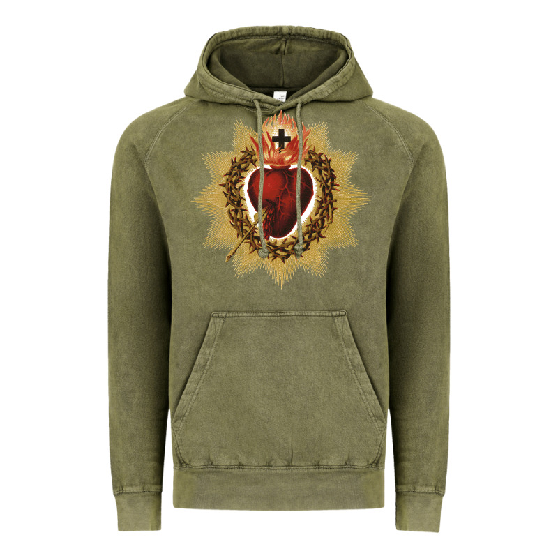 Sacred Heart Of Jesus Catholic Devotion T Shirt Vintage Hoodie by linhVisuals | Teevron