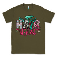 Army Green hair stylist Classic Tee - OliviaCreatesArt