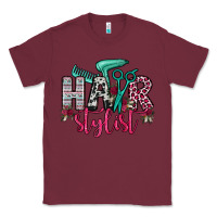 Burgundy hair stylist Classic Tee - OliviaCreatesArt