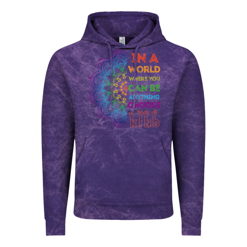 Kindeness In A World Where You Can Be Anything Choose Kind Kindness Vintage Hoodie by linhVisuals | Teevron