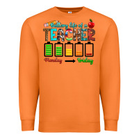 Carrot battery life of a teacher monday friday Premium Sweatshirt - RanaPortraitStore